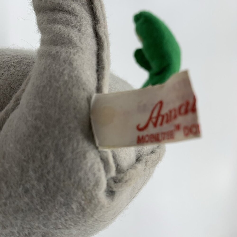 Vintage Annalee Mobilitee Christmas Mouse Doll 14” Poseable Felt USA Green Vest - Picture 10 of 11